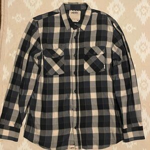 Vans Black and White Plaid Men's Shirt